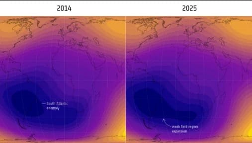 South Atlantic Anomaly 2025–2026